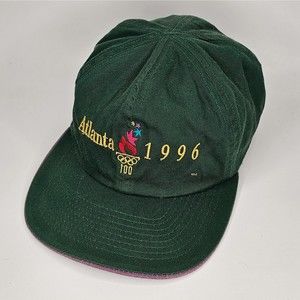 Vintage Atlanta 96 Centennial Olympics Games Reversible Green Purple Cap Hat